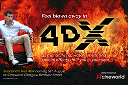 Scotland will get its first 4DX cinema at Cineworld Glasgow Renfrew Street!