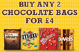 2 for £4 on Mars Chocolate Bags