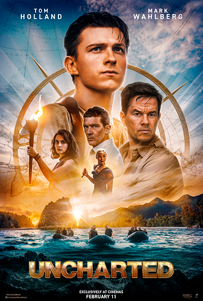 Tom Holland Uncharted movie poster Nathan Drake