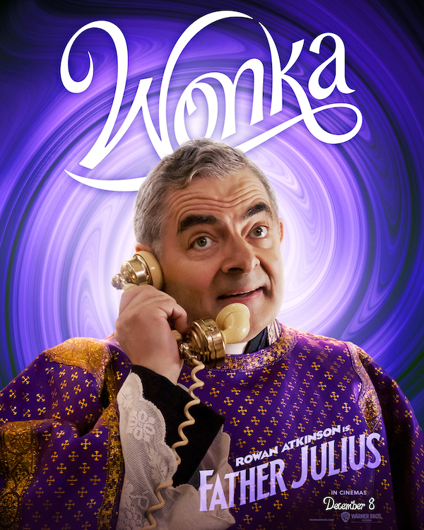 Rowan Atkinson as Father Julius in Wonka movie