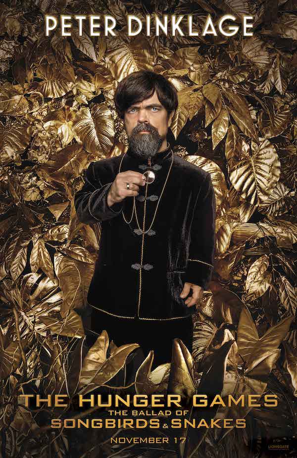 Peter Dinklage as Casca Highbottom in The Hunger Games: The Ballad of Songbirds and Snakes