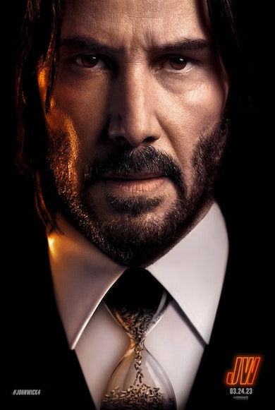 Keanu Reeves on John Wick: Chapter 4 movie poster