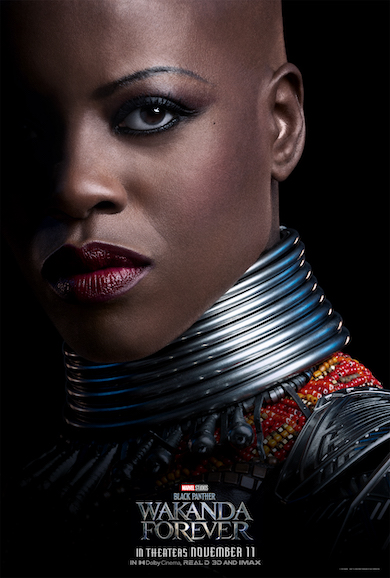 Florence Kasuma as Ayo on Black Panther: Wakanda Forever movie poster