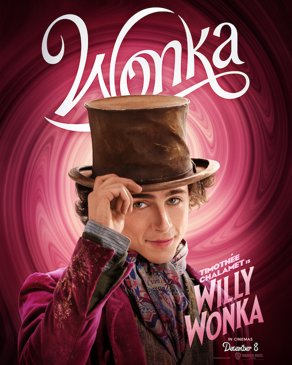 Timothee Chalamet as Willy Wonka in Wonka movie