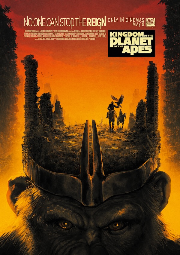 Image of limited edition Kingdom of the Planet of the Apes poster at Cineworld