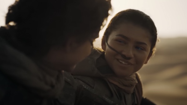Timothee Chalamet as Paul Atreides and Zendaya as Chani in Dune: Part Two trailer