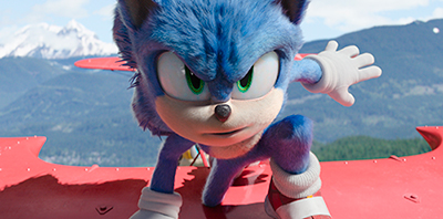 Sonic in Sonic the Hedgehog 2 trailer