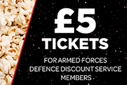 £5 Cineworld tickets for DDS Armed Forces Members this Armed Forces Day