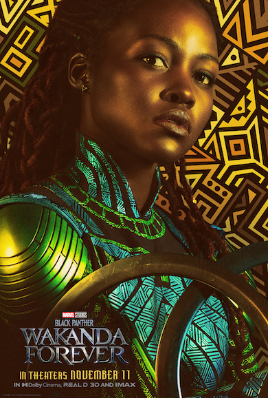 Lupita Nyong'o as Nakia on Black Panther: Wakanda Forever movie poster