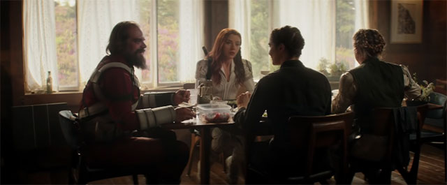 Florence Pugh, David Harbour and Rachel Weisz in Black Widow movie trailer