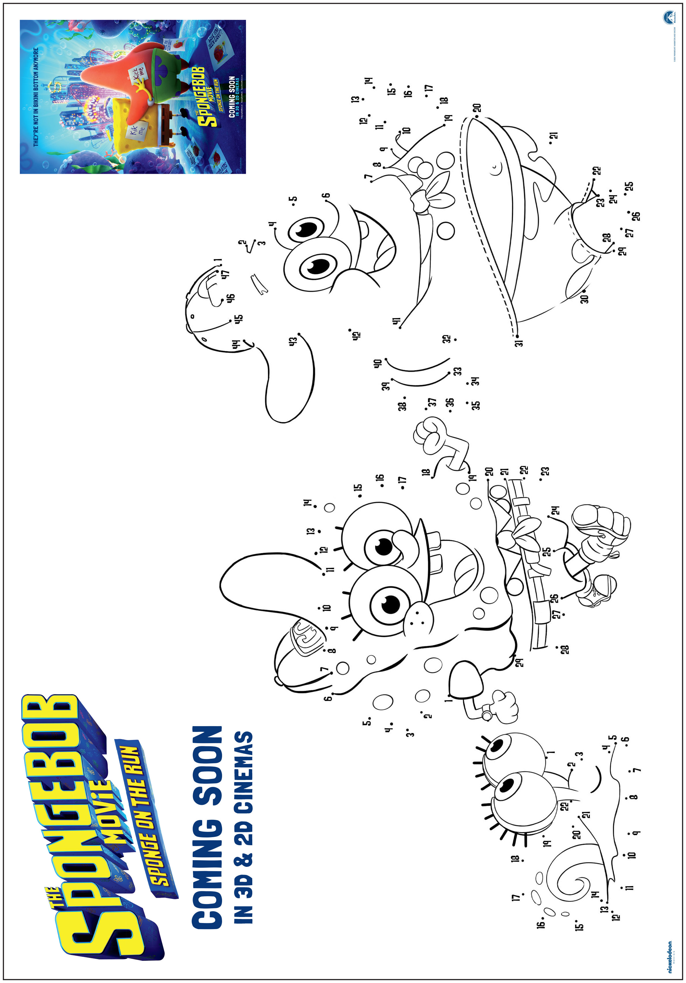 Spongebob activity sheet 3