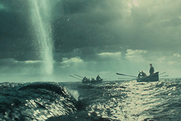 It's Chris Hemsworth versus a monstrous whale in this dramatic scene from Ron Howard's latest.